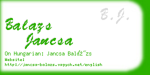 balazs jancsa business card